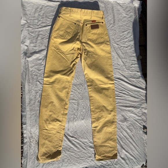 Vintage Wrangler Yellow Straight Leg Jeans, Size 11x36 - Picture 2 of 4